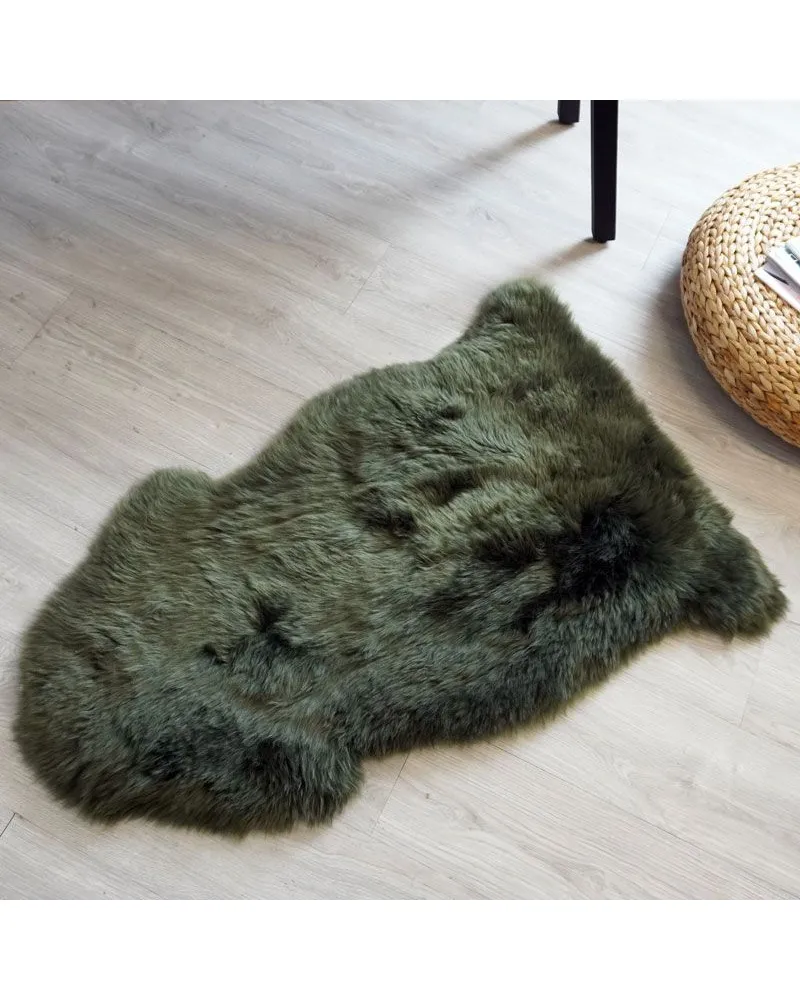 1 Pelt Cypress Green Fur Rug (Single): FurSource.com