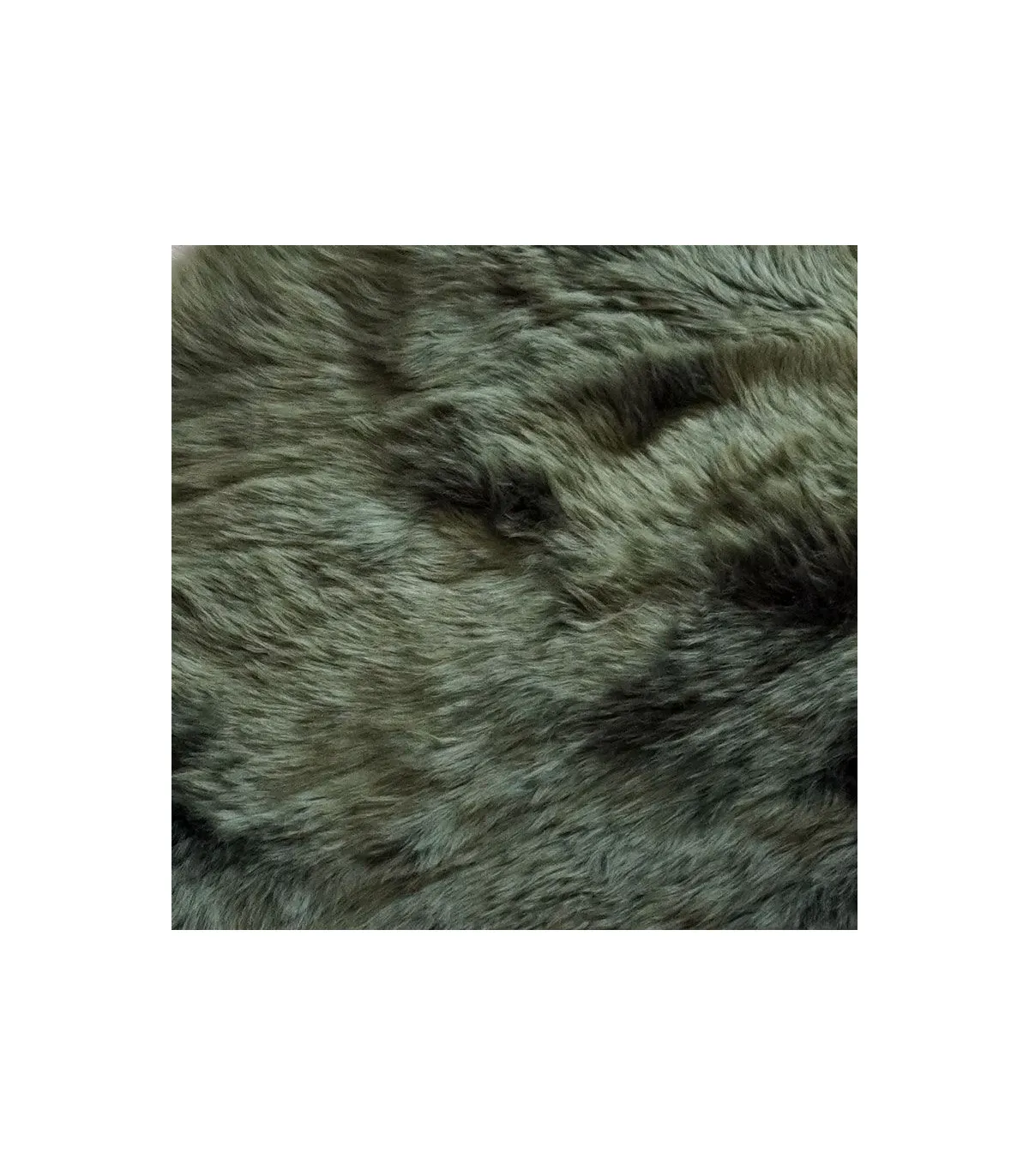 1 Pelt Cypress Green Fur Rug (Single): FurSource.com