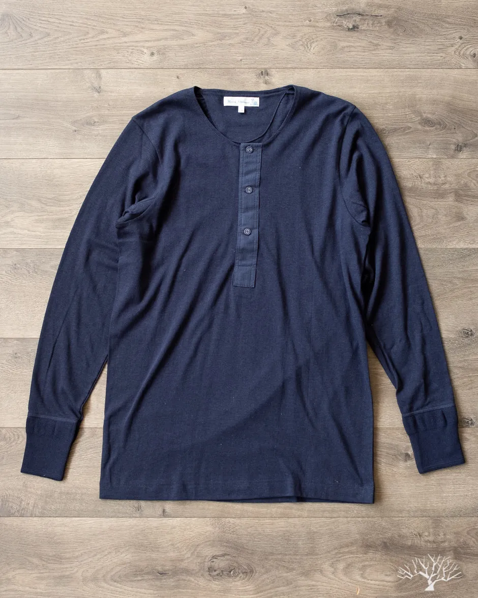 102 Vintage Henley - Ink Blue