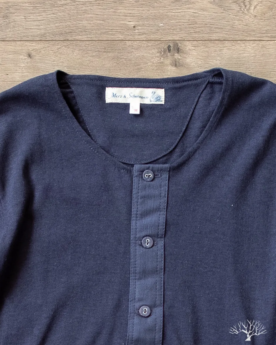 102 Vintage Henley - Ink Blue