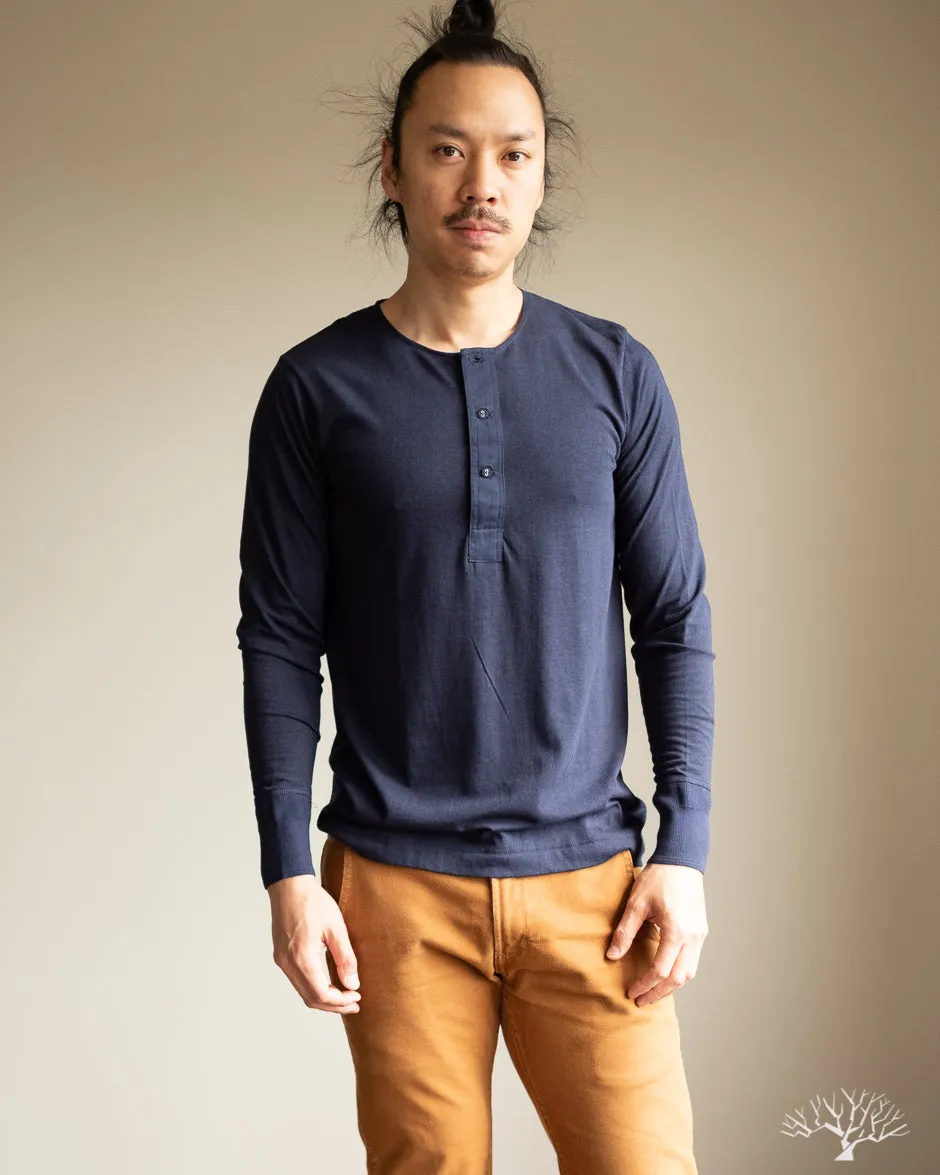 102 Vintage Henley - Ink Blue