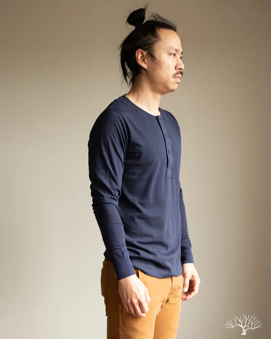 102 Vintage Henley - Ink Blue