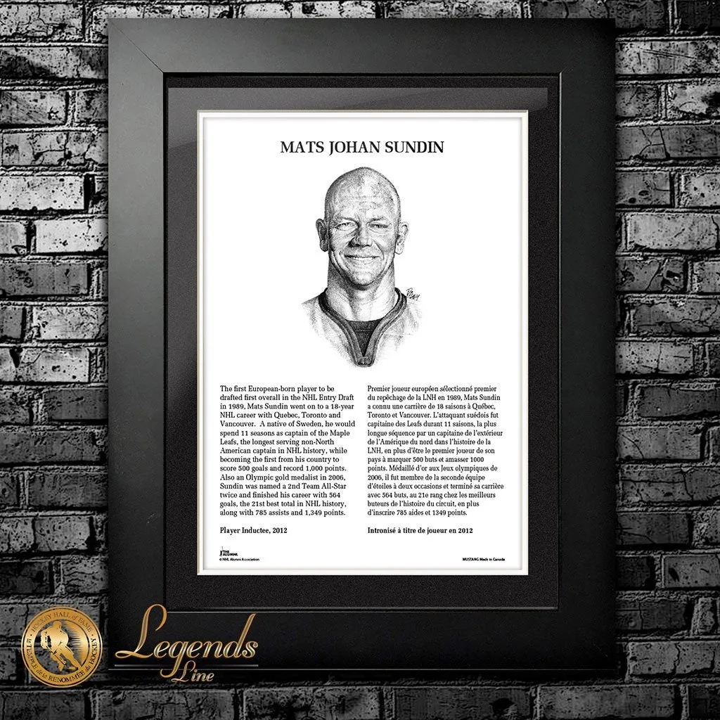 2012 Mats Sundin - NHL Legends 12x16 Frame