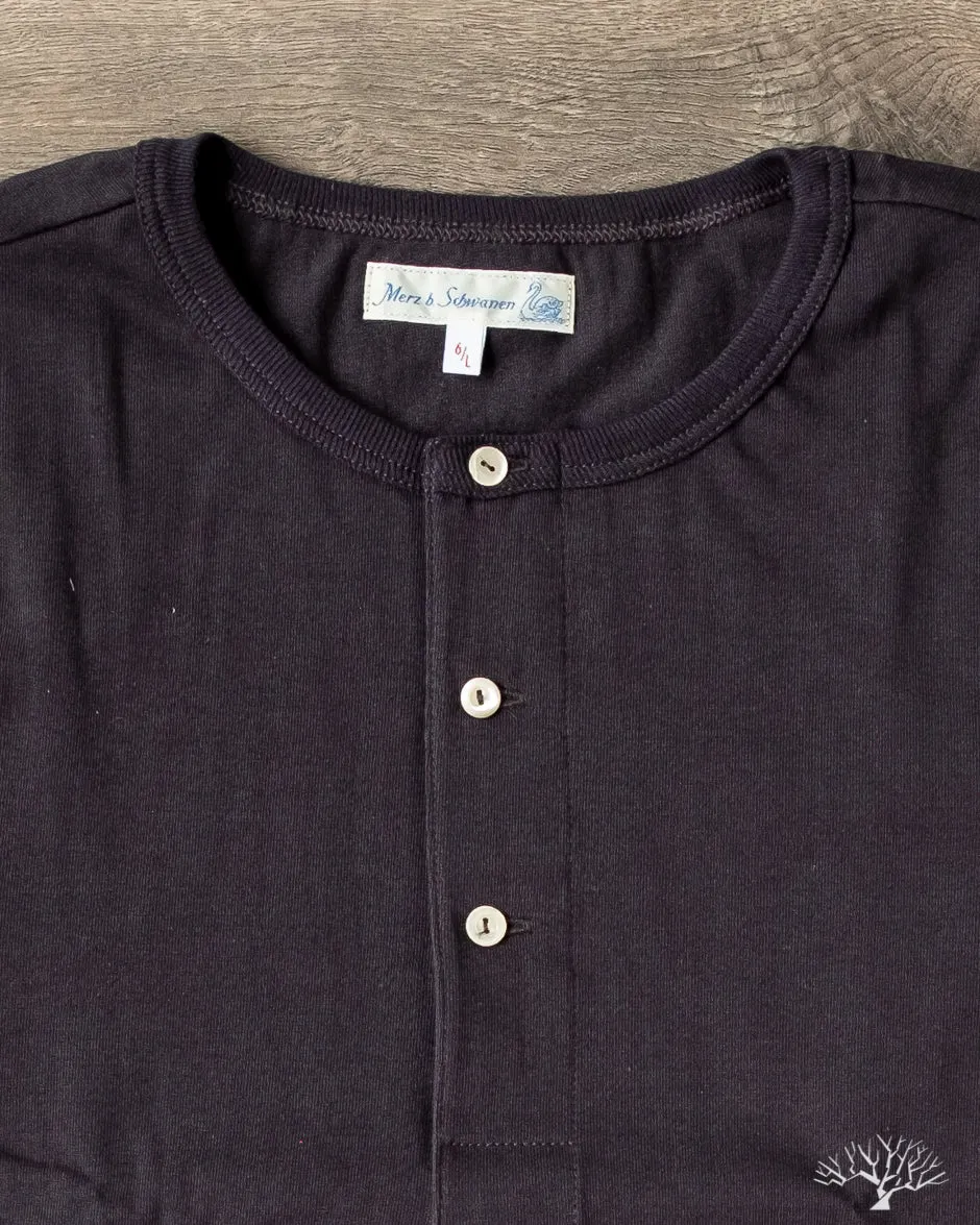 206 Long Sleeve Henley - Charcoal