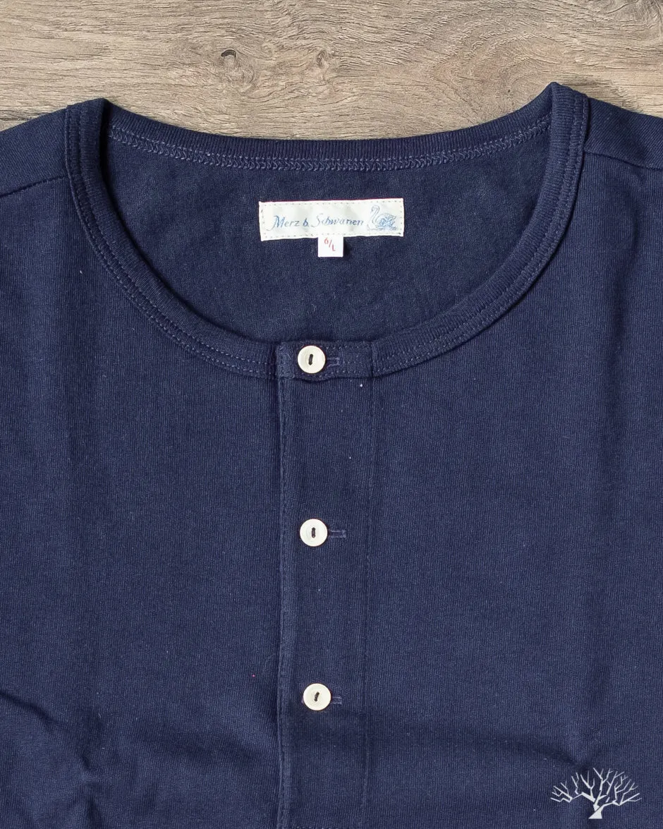 206 Long Sleeve Henley - Ink Blue