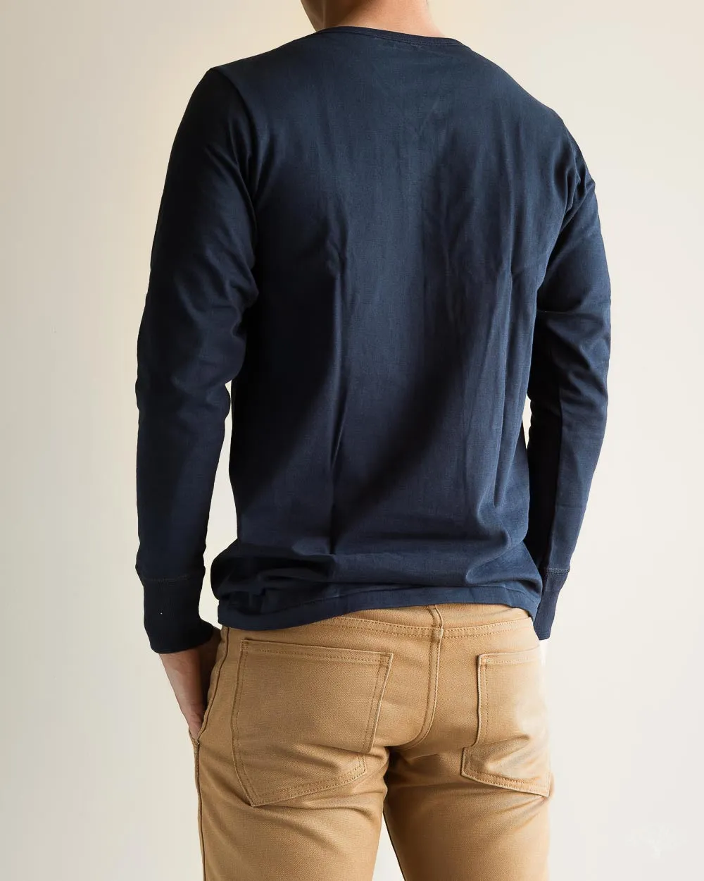 206 Long Sleeve Henley - Ink Blue