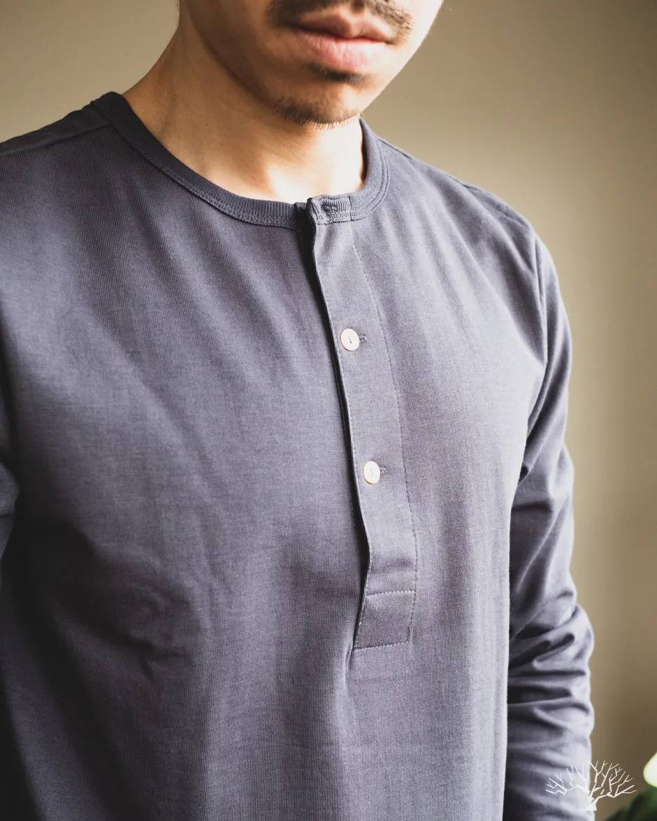 206 Long Sleeve Henley - Navy