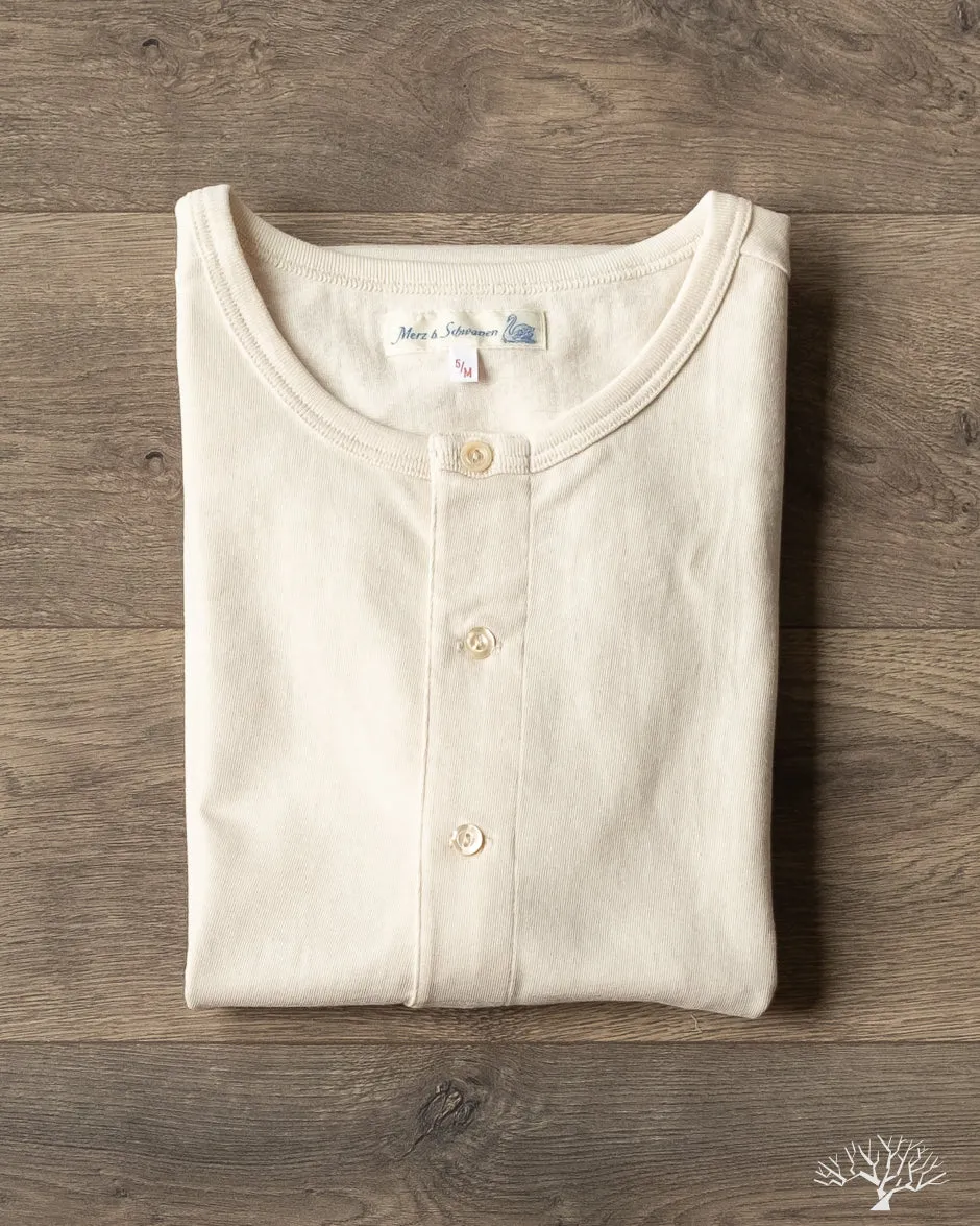 207 Loopwheel Short Sleeve Henley - Nature