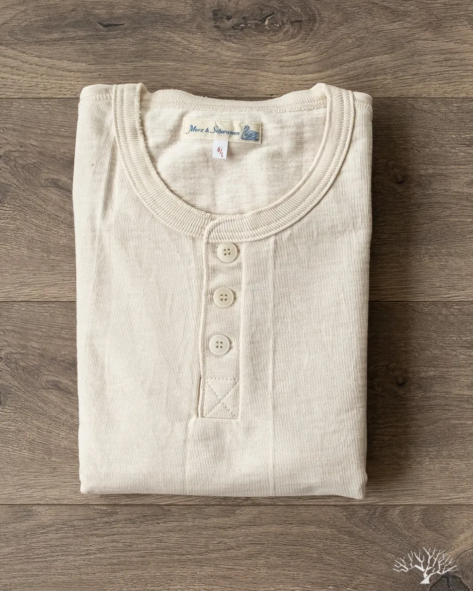 2S04 Heavyweight Long Sleeve Henley - Nature