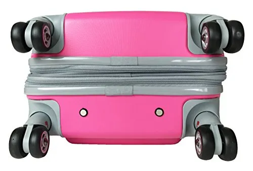 3Pc Luggage Set Suitcase Hardside Rolling 4Wheel Spinner Upright Carryon Travel Pink