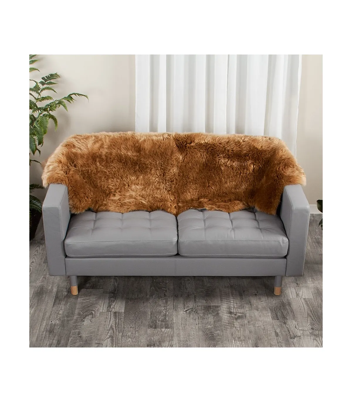 4 Piece Honey Sheep Fur Rug (Quatro): FurSource.com