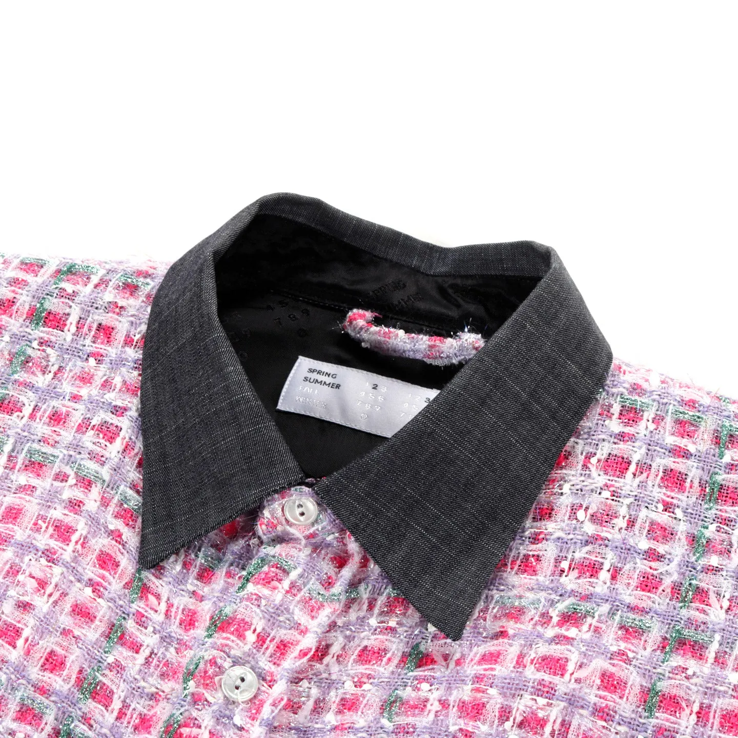 4SDESIGNS WORK SHIRT PINK FANTASIE TOURNIER TWEED