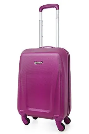 5 Cities Ultra Light ABS Hard Shell Hand Cabin Carry On Suitcase Luggage With Spinner Wheels - Fits American, United & Delta Air