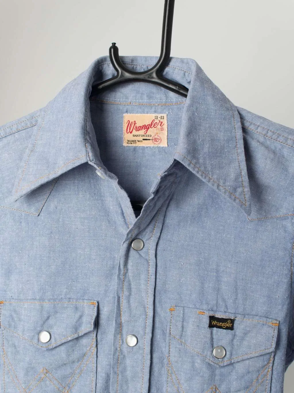 70s Vintage Wrangler western snap cowboy shirt – XXS / XS