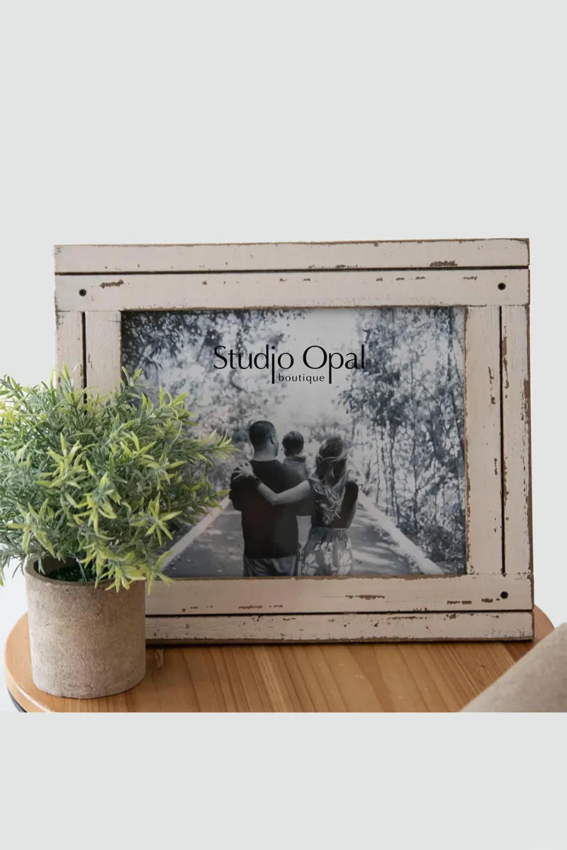 8X10 Heartland Photo Frame White