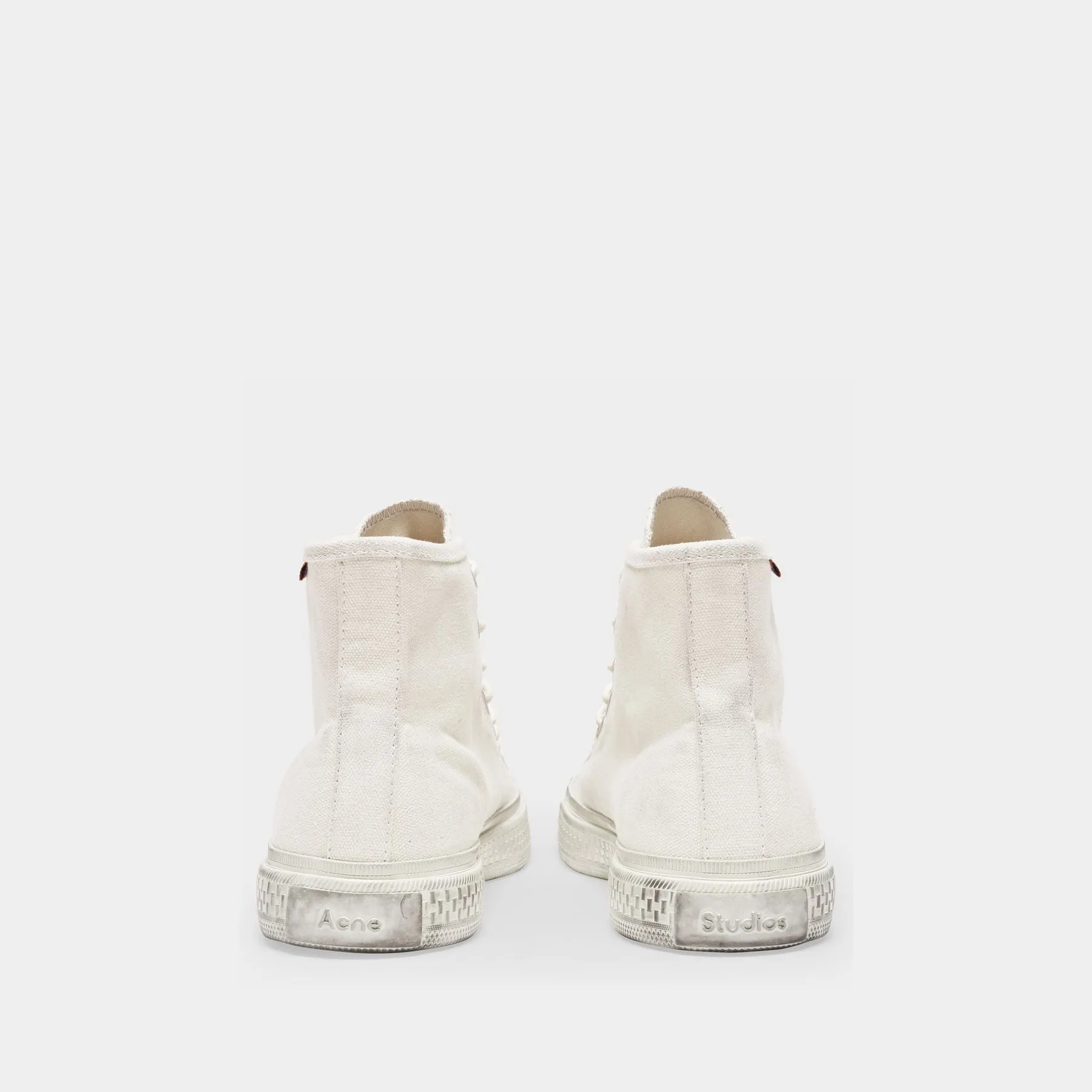 Acne Studios  Ballow High Tumbled Sneakers in Yellow Canvas