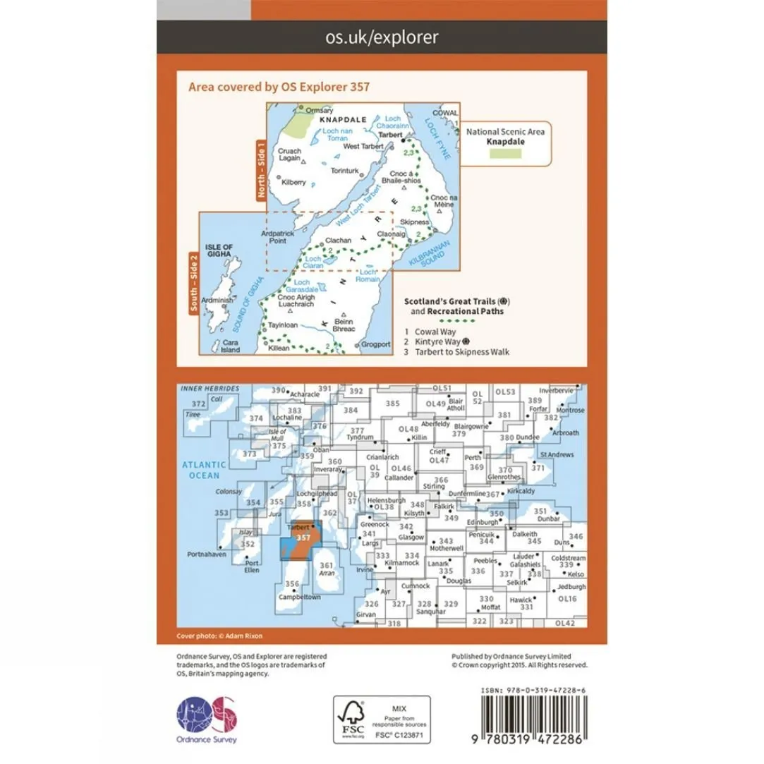 Active Explorer Map 357 Kintyre North