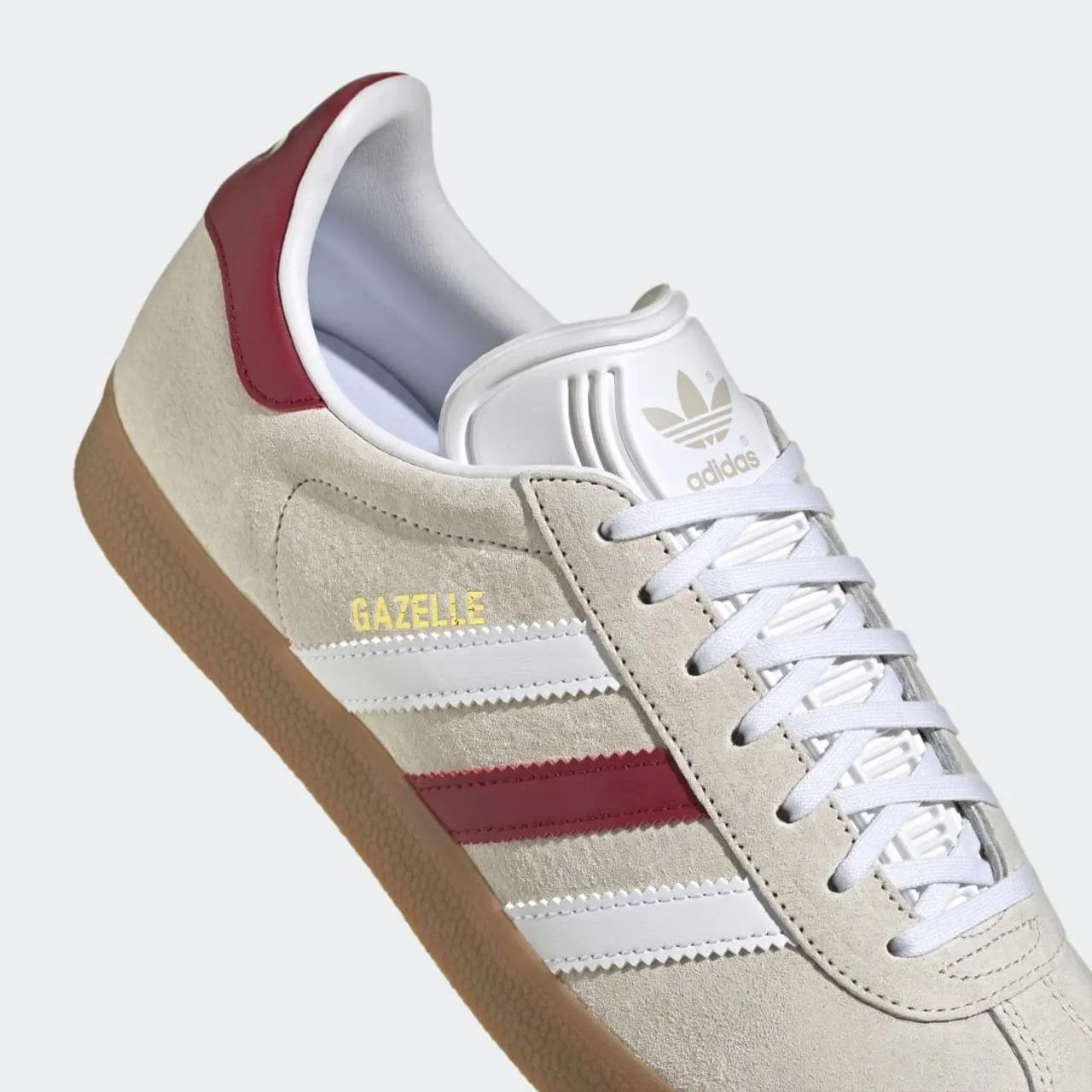 Adidas Gazelle Aluminum Collegiate Burgundy Cloud White IG0672