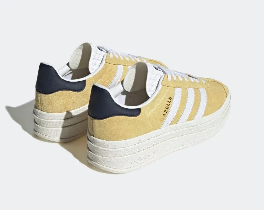 Adidas Gazelle Bold Almost Yellow Cloud White Legend Ink HQ6891