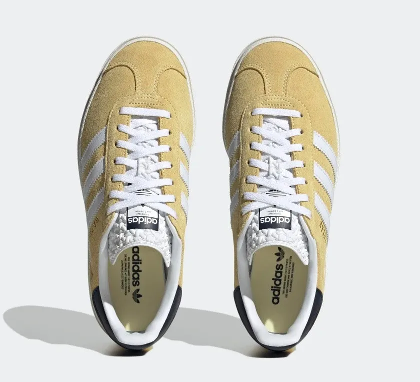 Adidas Gazelle Bold Almost Yellow Cloud White Legend Ink HQ6891