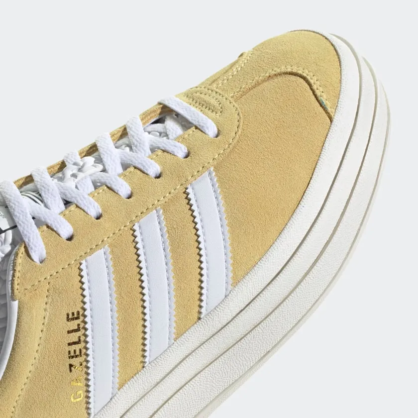 Adidas Gazelle Bold Almost Yellow Cloud White Legend Ink HQ6891