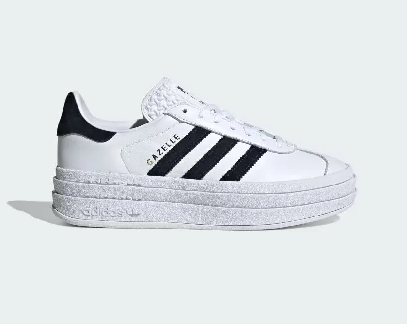 Adidas Gazelle Bold Cloud White Core Black Gold Metallic IE7853