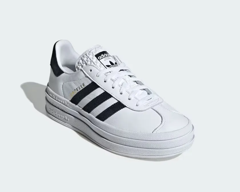 Adidas Gazelle Bold Cloud White Core Black Gold Metallic IE7853