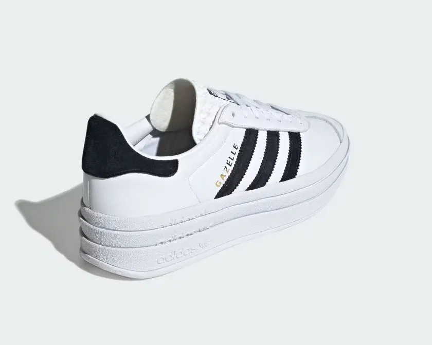 Adidas Gazelle Bold Cloud White Core Black Gold Metallic IE7853