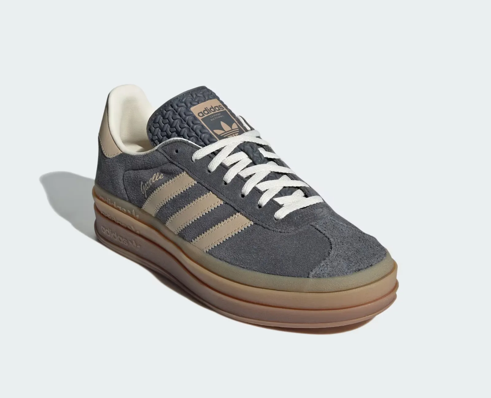 Adidas Gazelle Bold Grey Six Magic Beige Cream White IE0428