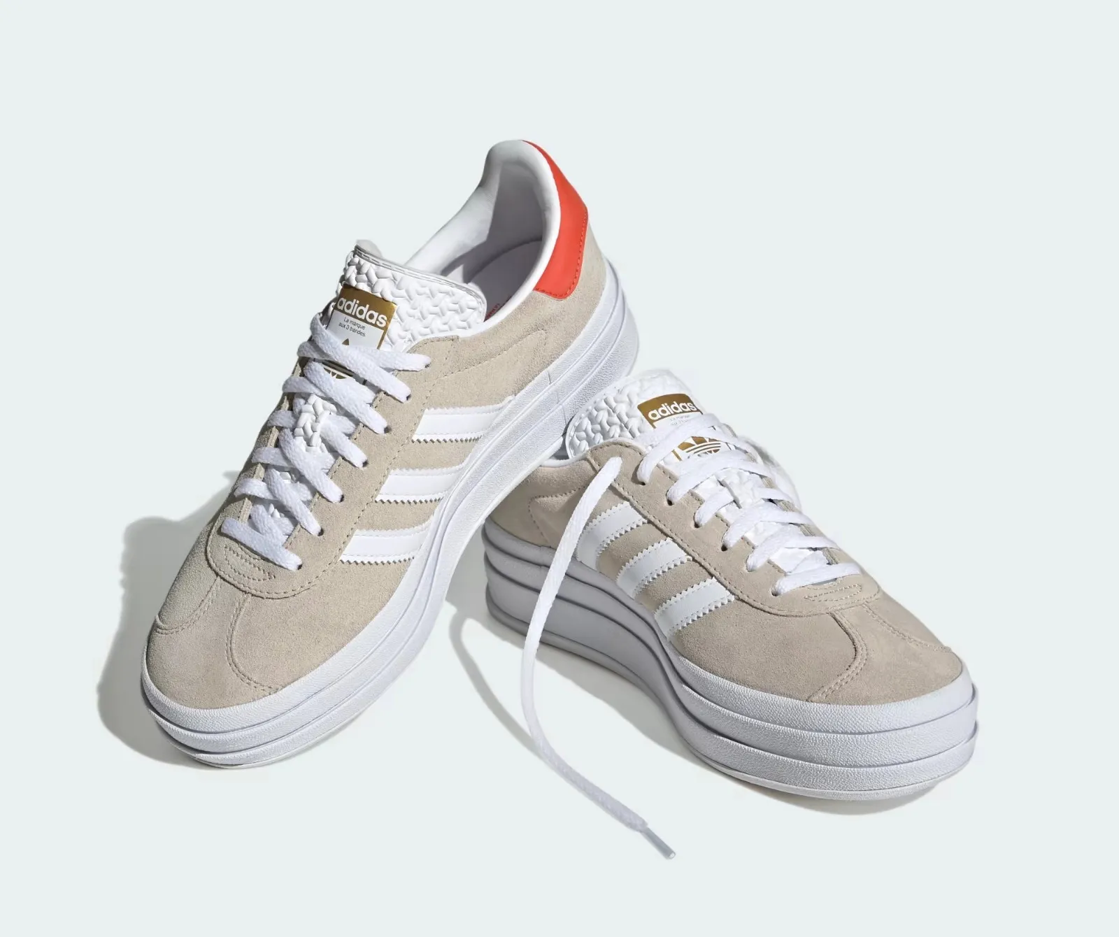 Adidas Gazelle Bold Wonder Beige Collegiate Orange IG8671