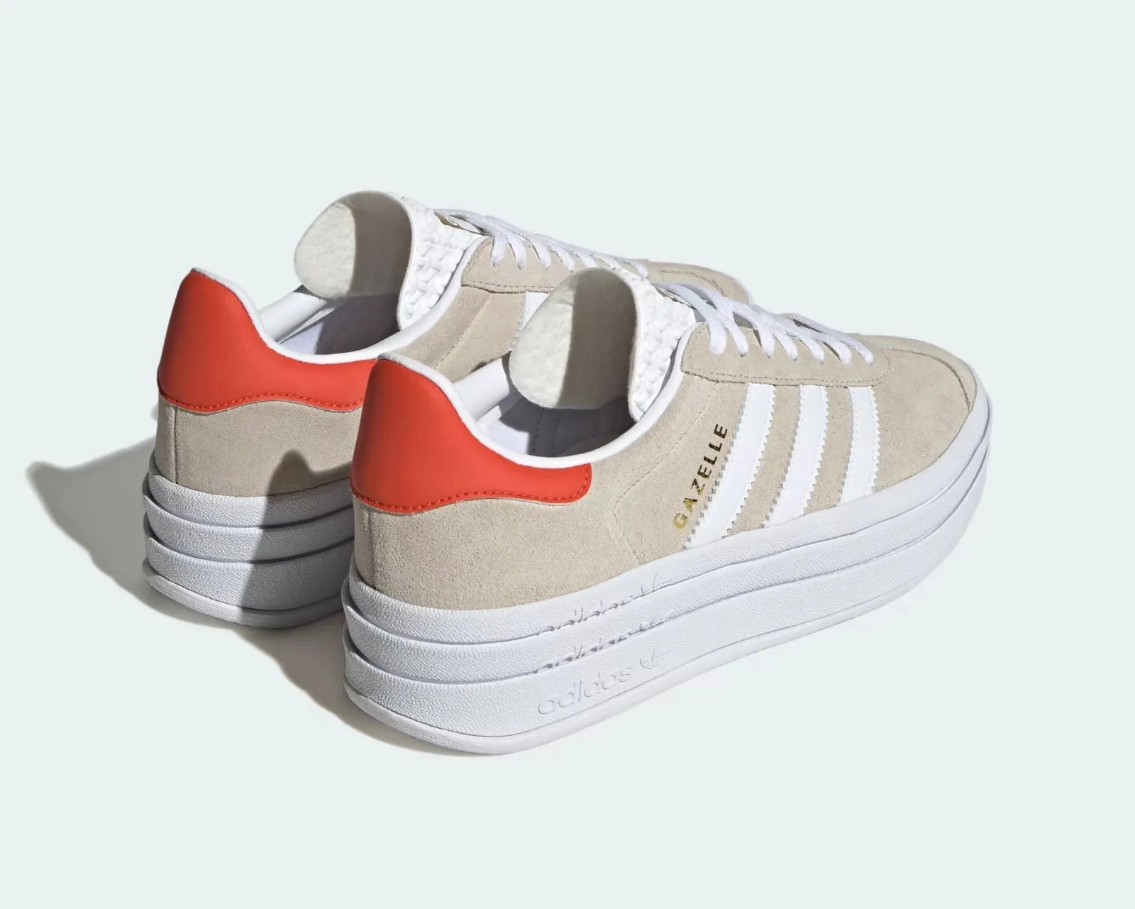 Adidas Gazelle Bold Wonder Beige Collegiate Orange IG8671