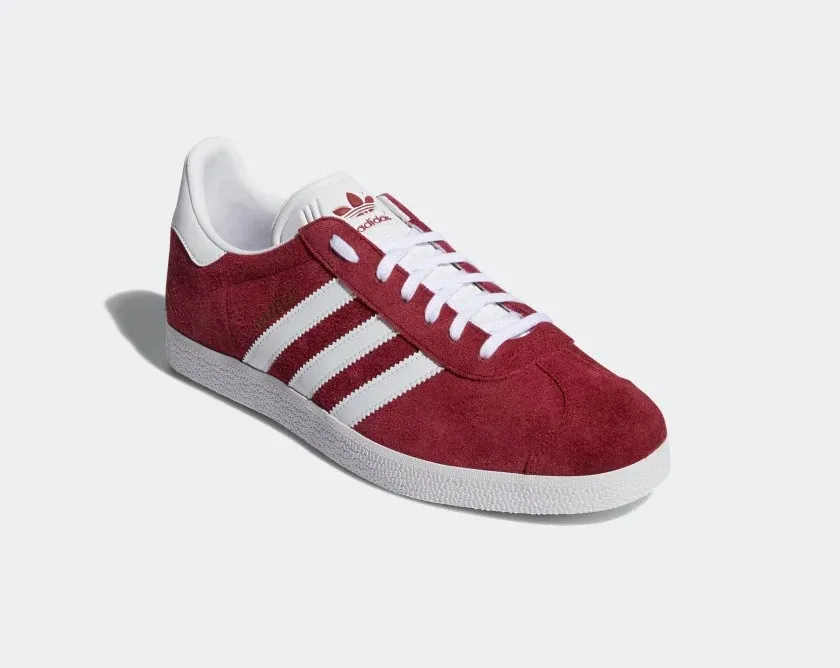 Adidas Gazelle Collegiate Burgundy Cloud White Gold Metallic B41645