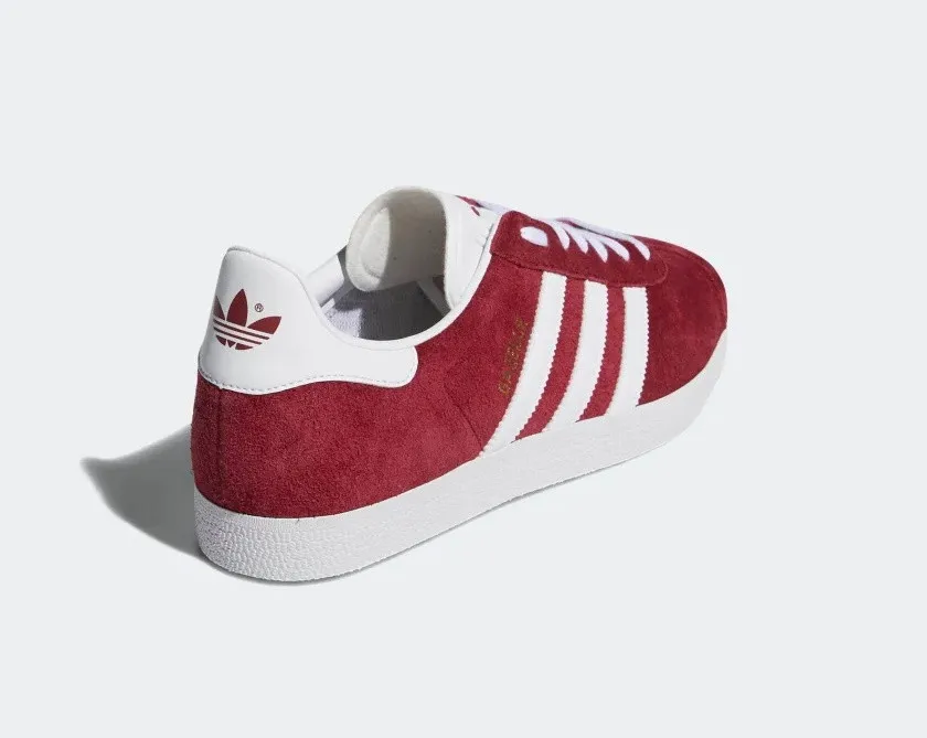 Adidas Gazelle Collegiate Burgundy Cloud White Gold Metallic B41645