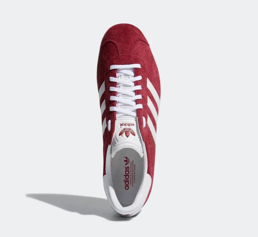 Adidas Gazelle Collegiate Burgundy Cloud White Gold Metallic B41645