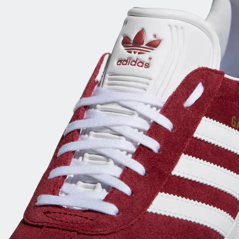 Adidas Gazelle Collegiate Burgundy Cloud White Gold Metallic B41645