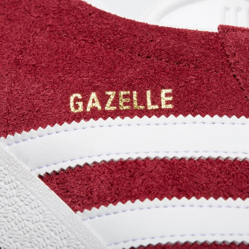 Adidas Gazelle Collegiate Burgundy Cloud White Gold Metallic B41645