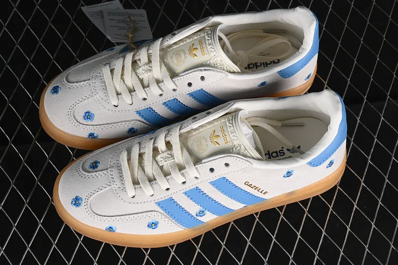 Adidas Gazelle Indoor Floral Beige Light Blue IF4491