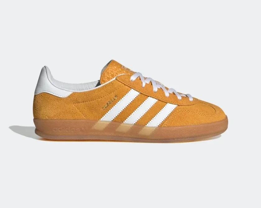 Adidas Gazelle Indoor Orange Peel Cloud White Gold Metallic HQ8716