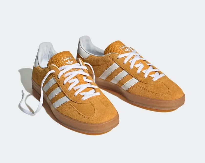 Adidas Gazelle Indoor Orange Peel Cloud White Gold Metallic HQ8716