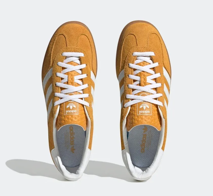 Adidas Gazelle Indoor Orange Peel Cloud White Gold Metallic HQ8716