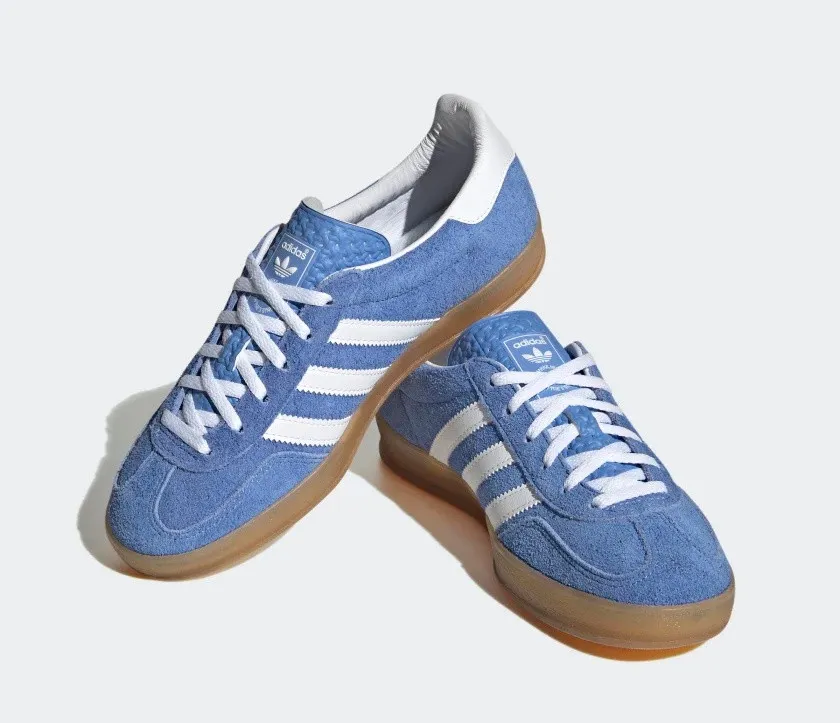 Adidas Gazelle Indoor Scarlet Blue Fusion Cloud White Gold Metallic HQ8717