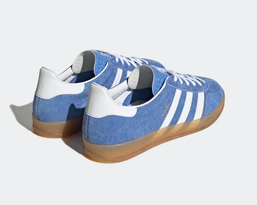 Adidas Gazelle Indoor Scarlet Blue Fusion Cloud White Gold Metallic HQ8717