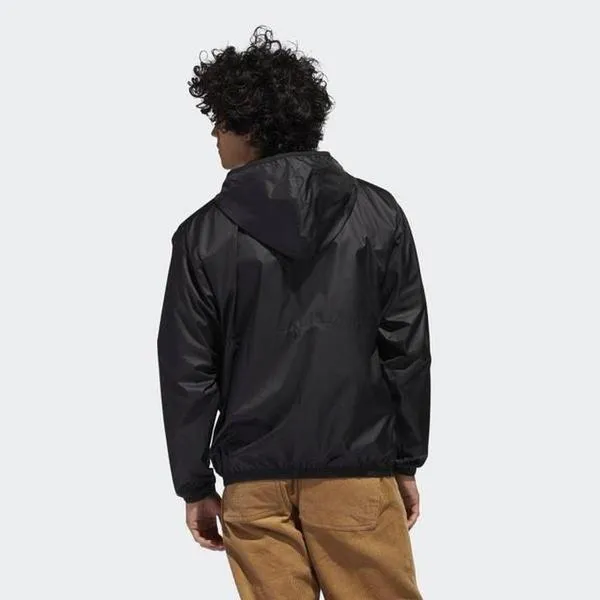 Adidas Lightweight Windbreaker Jacket Black - White