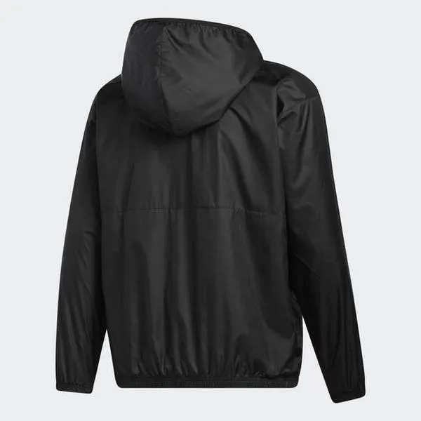 Adidas Lightweight Windbreaker Jacket Black - White