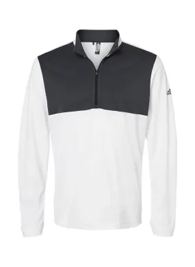 Adidas Men's White / Carbon Adidas  Lightweight Quarter-Zip A280