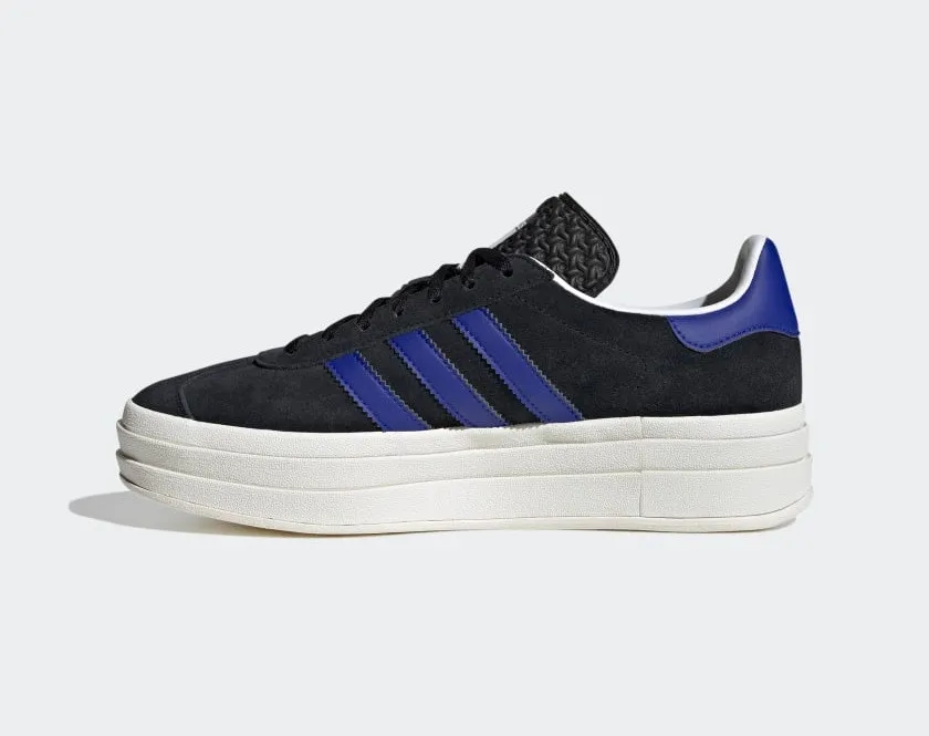 Adidas Originals Gazelle Bold Core Black Lucid Blue Gold Metallic HQ4408