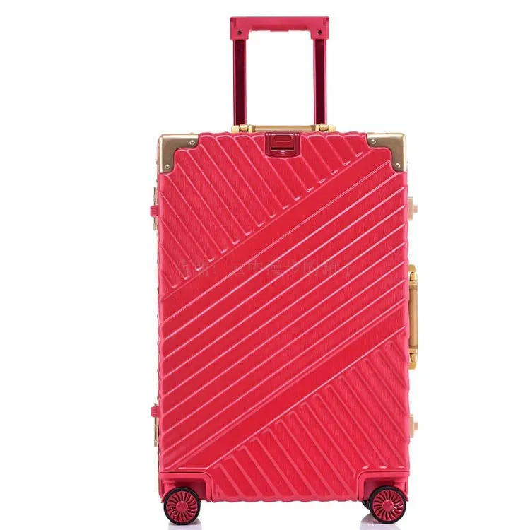 Aluminium Frame Spinner Rolling Luggage Travel Suitcase for Men and Women