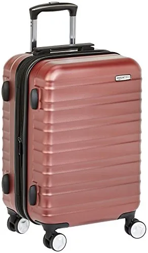 Amazonbasics Premium Hardside Spinner Luggage With Built-In Tsa Lock - 20-Inch Carry-On, Red