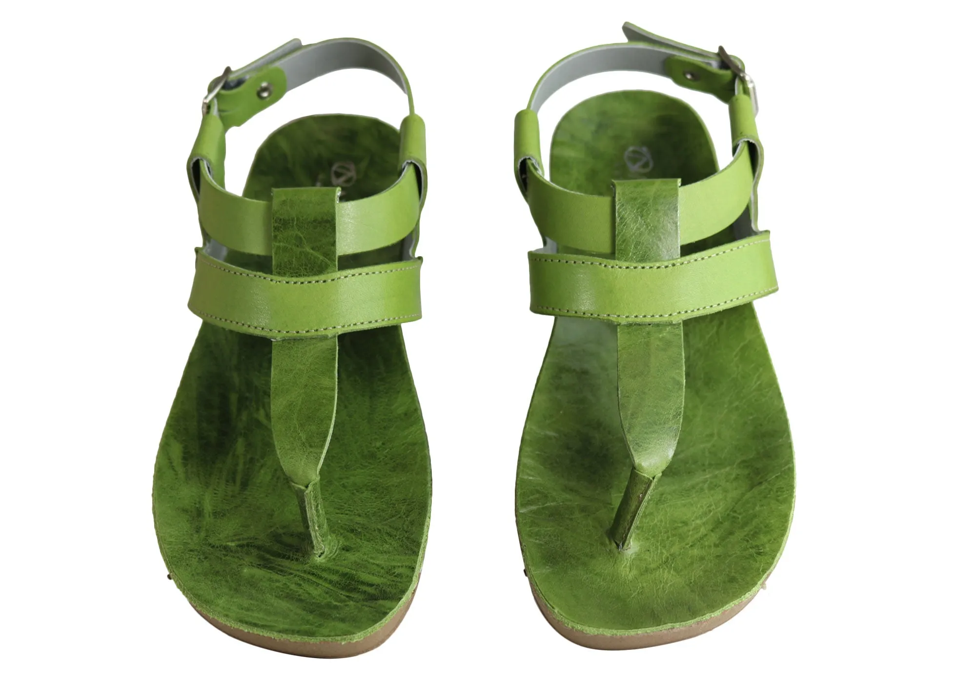 Andacco Yory Womens Comfort Flat Leather Sandals Made In Brazil