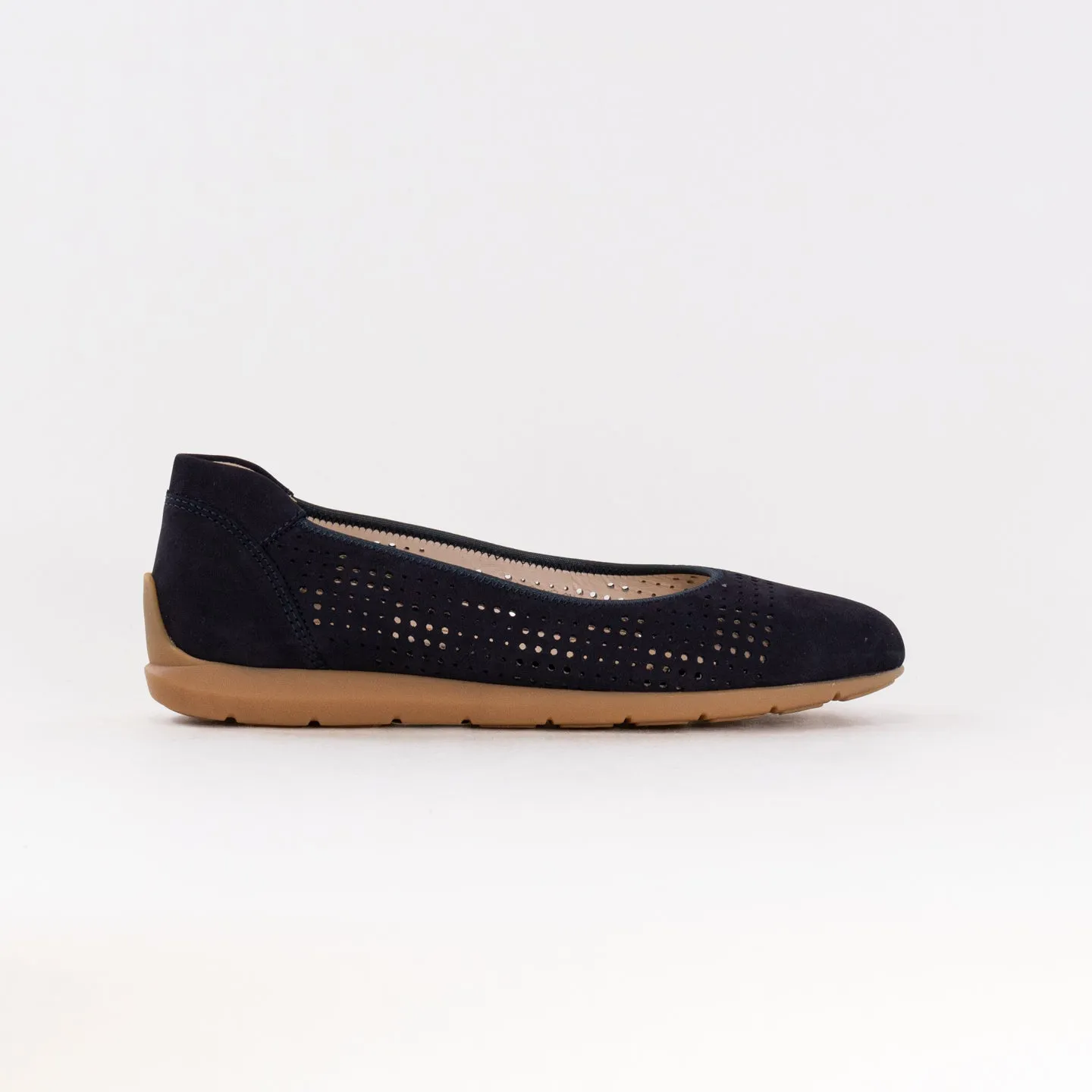 Ara Sarah Perf Ballet Flat (Women's) - Navy Nubuck